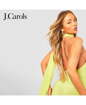 J.Carols® Slinky Neck Drape Tie Mini Dress: Chic & Stylish