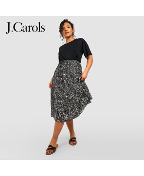 J.Carols® Printed Pleated Skater Dress: Fun and Flirty Fashion