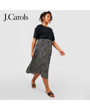 J.Carols® Printed Pleated Skater Dress: Fun and Flirty Fashion