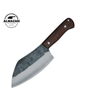 Almazan® Handmade Cleaver Chef and Skinning Knife Set with Leather Sheaths