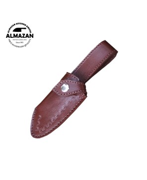 Almazan® Handmade Cleaver Chef and Skinning Knife Set with Leather Sheaths