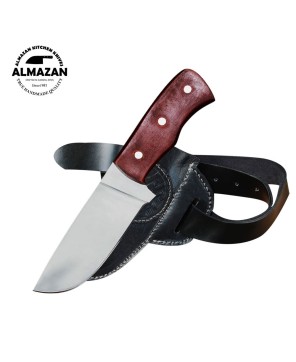 Almazan® Custom Handmade Serbian Bushcraft and Camping 2 pcs Knife Set with Leather Sheaths