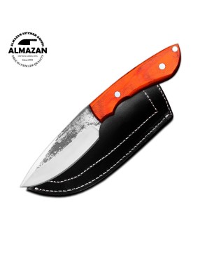 Almazan® Handmade Serbian Bushcraft and Camping Knife Set with Leather Sheaths