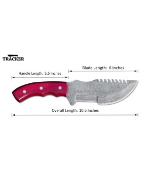 Tracker® Damascus Steel Knife Set with Micarta Handle