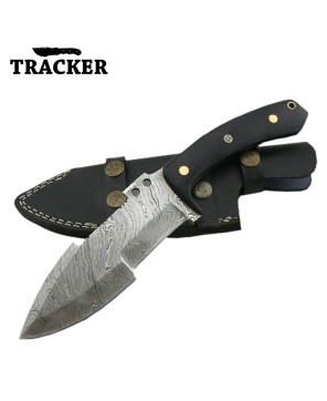 Tracker® Damascus Steel Knives Set with Leather Sheath