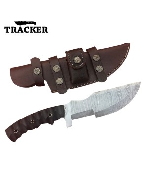 Tracker® Handmade High Quality Damascus Steel, Tracker Knives 2 Pcs Set With Leather Sheath