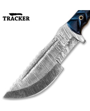 Tracker® Handmade High Quality Damascus Steel, Tracker Knives 2 Pcs Set With Leather Sheath