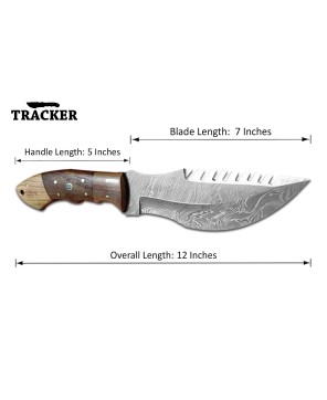 Tracker® Handmade Damascus Steel Tracker Knife 2 Pcs Set