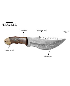 Tracker® Handmade Damascus Steel Tracker Knife 2 Pcs Set