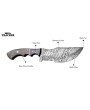 Tracker® Handmade High Quality Damascus Tracker Knives 2 Pcs Set