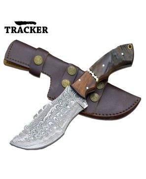 Tracker® Hand Forged Best Damascus Steel Tracker 2 Pcs Knife Set