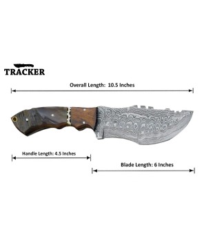 Tracker® Hand Forged Best Damascus Steel Tracker 2 Pcs Knife Set