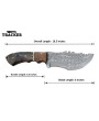 Tracker® Hand Forged Best Damascus Steel Tracker 2 Pcs Knife Set