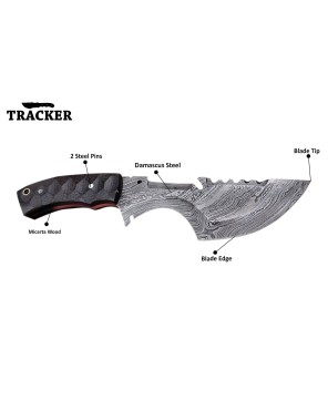 Tracker® Custom Handmade Damascus Steel Tracker Knives