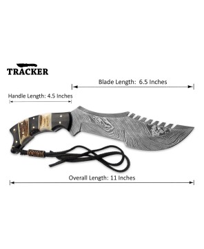 Tracker® Custom Handmade Damascus Steel Tracker Knives