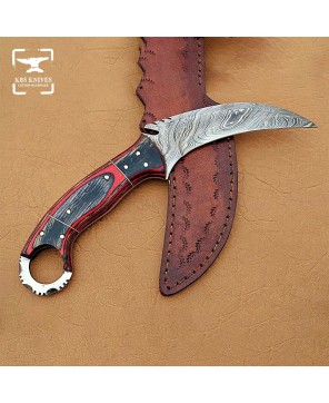 KBS Damascus Steel Karambit Knife