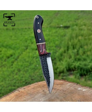 KBS Knives® Custom Carbon Steel Skinner Knife - Premium Skinning Tool