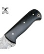 KBS Knives® Damascus Steel Camping Knife - Perfect Edge Retention, Ergonomic Olive Wood Handle