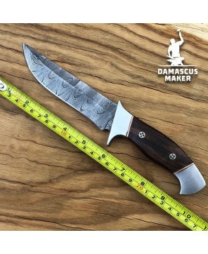 Handmade Damascus Steel Bushcraft Knife | Durable & Versatile Tool