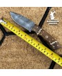 Damascus Maker® Handmade Damascus Steel Hunting Skinner Bushcraft Knife with Sheath