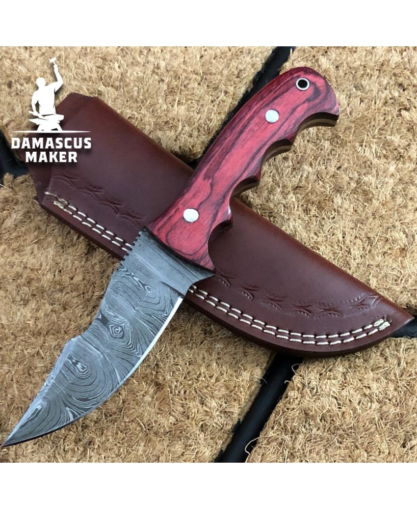 Damascus Maker® Handmade Damascus Bushcraft Knife