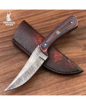 Damascus Maker® Handmade Damascus Bushcraft Knife