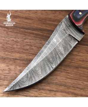 Damascus Maker® Handmade Damascus Bushcraft Knife