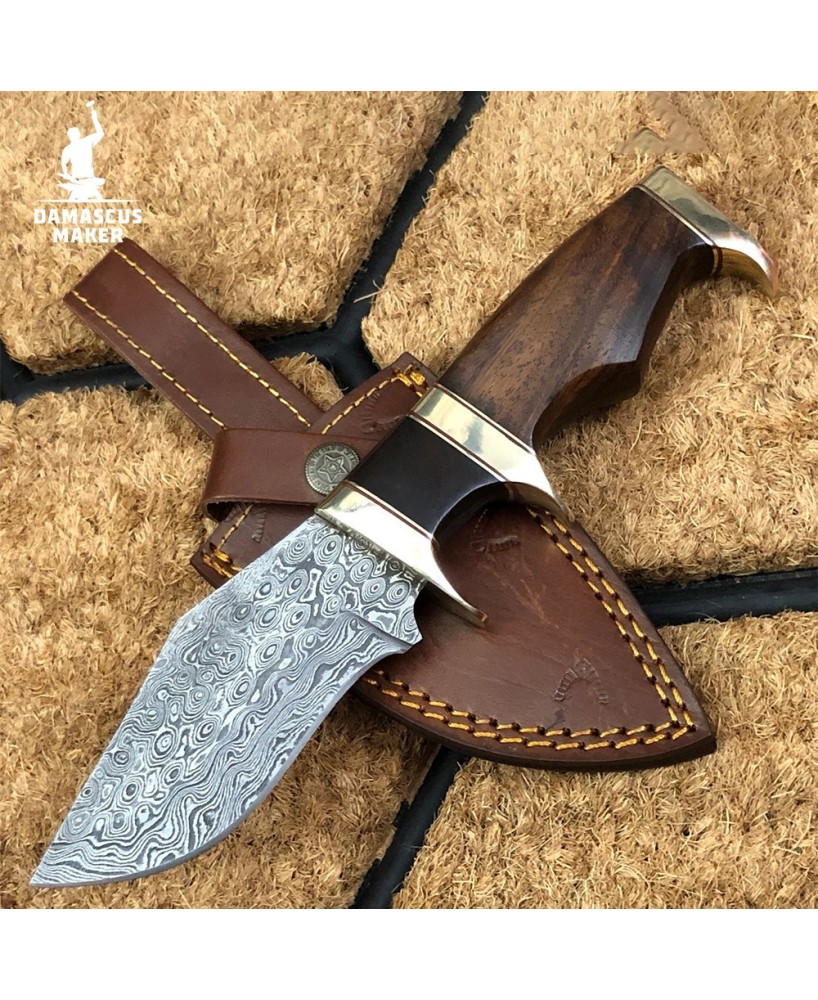 Damascus Maker Handmade Damascus Hunting Knife