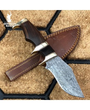 Damascus Maker Handmade Damascus Hunting Knife