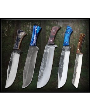 Almazan® Outdoor Adventure Series 5-Piece Knife Set with Leather Sheath