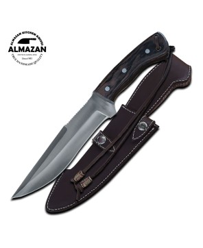 Almazan® Wilderness Survival Series 3-Piece Knife Set with Leather Sheath - Crafted for Adventure and Precision