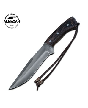 Almazan® Wilderness Survival Series 3-Piece Knife Set with Leather Sheath - Crafted for Adventure and Precision