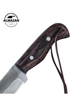 Almazan® Wilderness Survival Series 3-Piece Knife Set with Leather Sheath - Crafted for Adventure and Precision