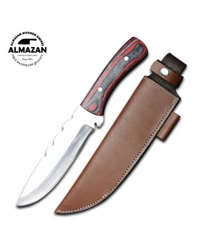 Almazan® Wilderness Survival Series 3-Piece Knife Set with Leather Sheath - Crafted for Adventure and Precision