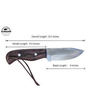 Almazan® Wilderness Survival Series 3-Piece Knife Set with Leather Sheath - Crafted for Adventure and Precision