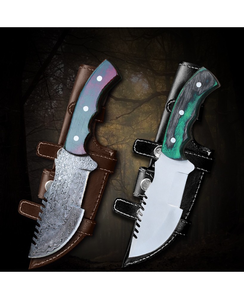 TRACKER® 2-Piece Damascus and Stainless Steel Tracker Knife Set