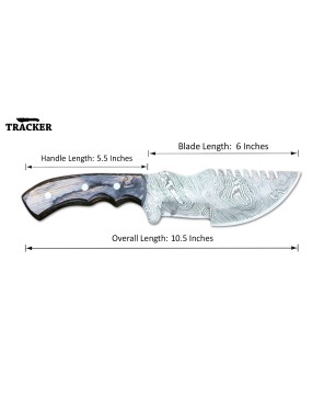 Tracker® Camping Knife Set - 10.5" Damascus Steel