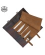 Buffalo Leather Knife Storage Bag - Stylish & Durable Organizer