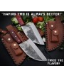 Almazan Survivalist Chef Knife Set with Leather Sheaths