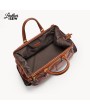 Sophisticated Cognac Cowhide Weekend Duffle Bag