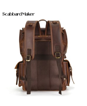 The Drawstring Genuine Leather Backpack.