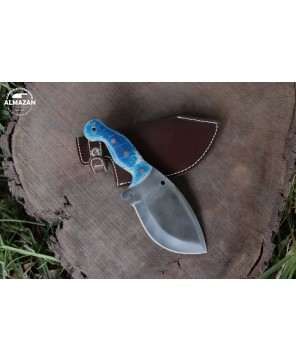 Almazan® Custom Handmade Stainless Steel Hunting Knife with Resin Sheet Handle