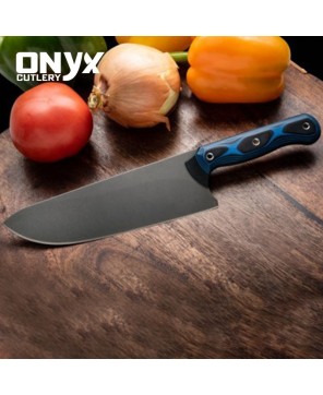 Custom Handmade Carbon Steel Meat Cleaver Vegetable Chopper Kitchen Knife by Onyx Cutlery