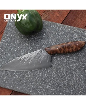 Custom Handmade Damascus Steel Kitchen Sharp Knife by Onyx Cutlery