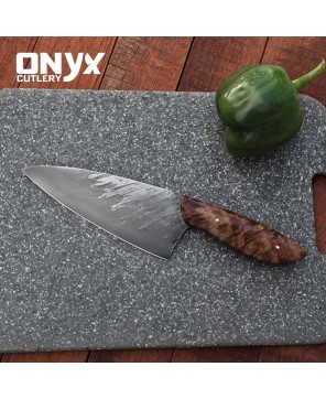 Custom Handmade Damascus Steel Kitchen Sharp Knife by Onyx Cutlery