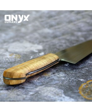 Custom Handmade Stainless Steel Sharp Knife With Ebony Handle by Onyx Cutlery