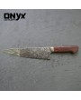 Custom Handmade Blackwood / Amboyna Burl / Brass and Onyx spacer by Onyx Cutlery