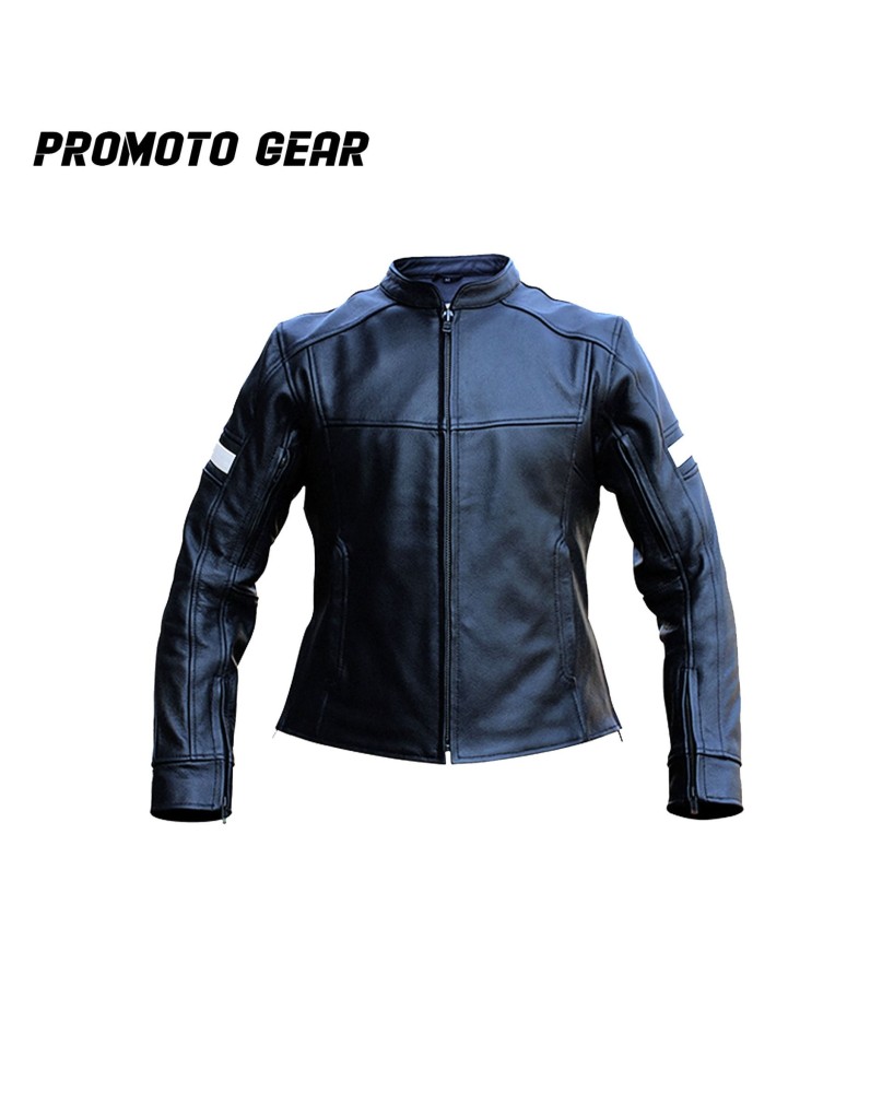 Promoto Gear Women's Black Leather Jacket