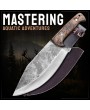 Almazan® Wilderness Series Custom Handmade Carbon Steel Hunting Knife with Color Wood Handle and Leather Sheath
