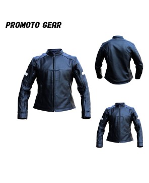 Promoto Gear Women's Black Leather Jacket